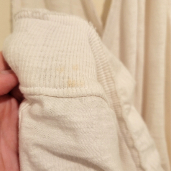 Victoria's Secret Romper Jumpsuit Racerback Tank Top Wrap Cream White Shorts EUC - Picture 7 of 9